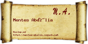 Mentes Abélia névjegykártya